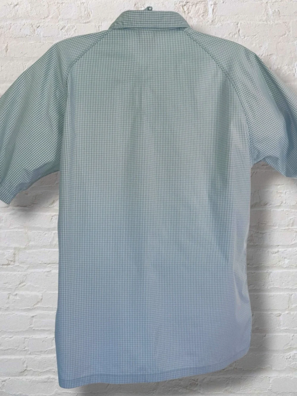 The North Face Men’s Short Sleeve Button Down Shirt Large Blue Gingham Check
